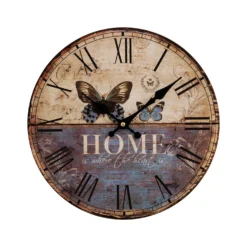 Butterfly Forest Gate Round Wall Clock