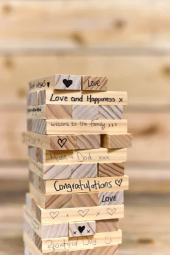 Wooden Blocks Wedding Guest Book -Julian Charles WG1143 T2