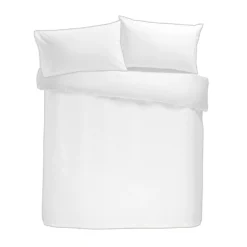 White With Silver Contrast Piping 200 Thread Count 100% Cotton Duvet Set -Julian Charles appletree signature quilt white OH