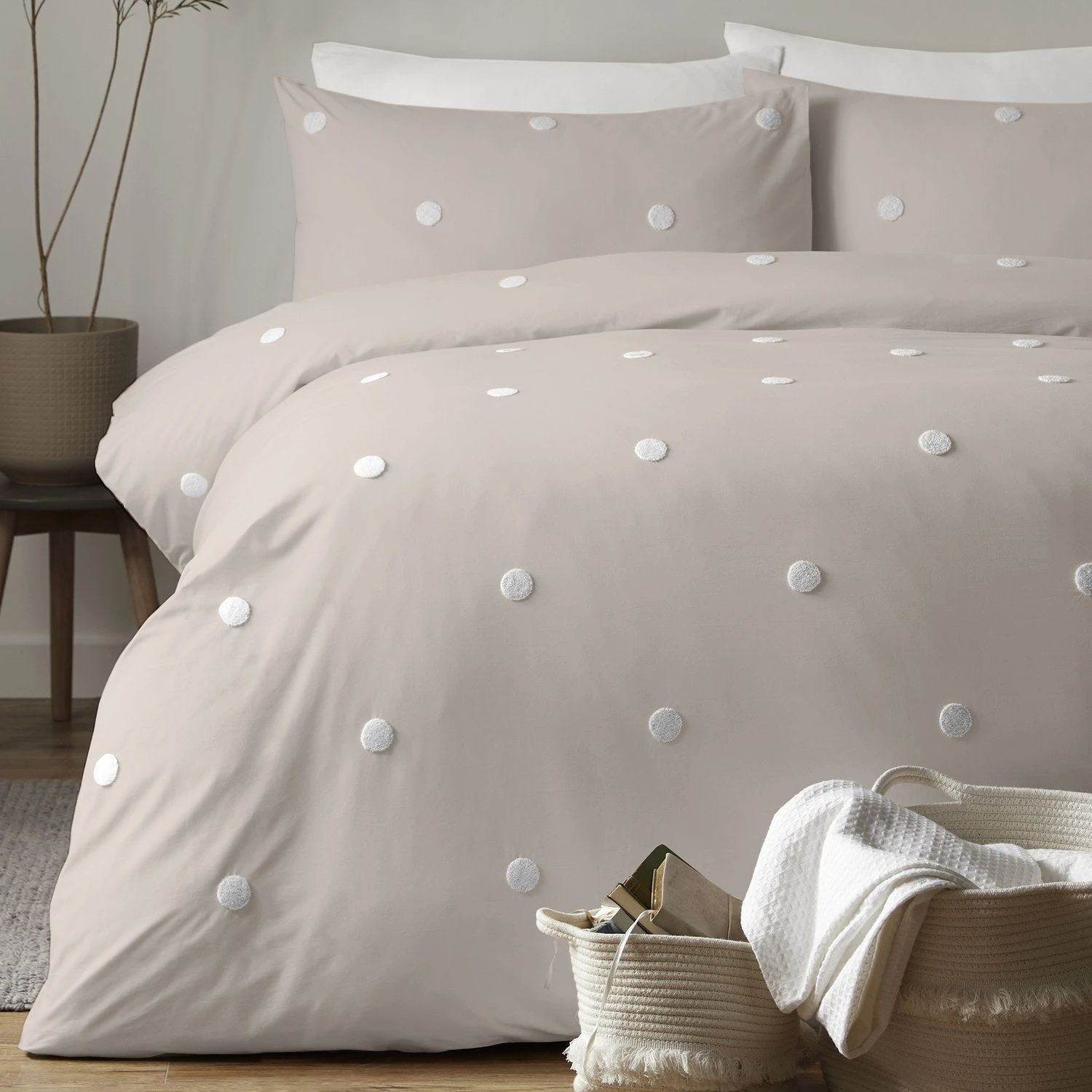 Dot Garden Natural 100% Cotton Duvet Set 1 Dot Garden Natural 100% Cotton Duvet Set