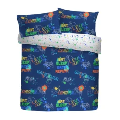 Game Blue Glow-in-the-Dark Kids Duvet Set -Julian Charles game glow duvet multi OHa 2