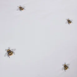 Bumblebee White Supersoft Embroidered Duvet Set -Julian Charles jc bee embroidery cu2