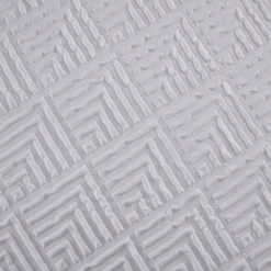 Moda White Geometric Embossed Duvet Set -Julian Charles jc moda embossed white cu2