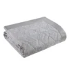 Regency Silver Quilted Jacquard Bedspread (260cm X 260cm)