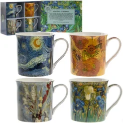 Van Gogh Fine China Mugs (Set Of 4)