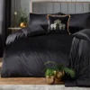 Laurence Llewelyn-Bowen Montrose Black Velvet Duvet Set