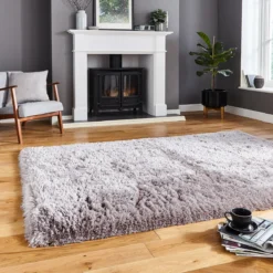 Polar Grey Shaggy Rug